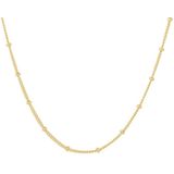 Collier - Geelgoud - 925 Zilver - 40cm met 4cm Extensie