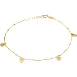 Armband - 14K Geelgoud - Rondjes - 16 + 2 cm