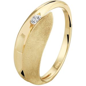ring diamant 0.07ct h si 14K geelgoud 4022552