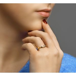 ring zirkonia 14K bicolor goud geel/wit 4208584