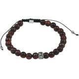 kralenarmband rood tijgeroog 6,5 mm 19 - 26 cm