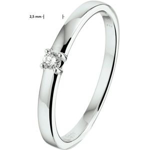 Ring - Witgoud - 0.05Ct H Si - 14K - 17.75 mm