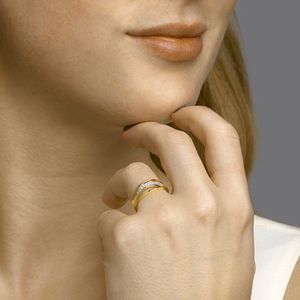 ring diamant 0.07ct h si 14K geelgoud 4022763