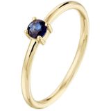 Ring Saffier 14K Geelgoud