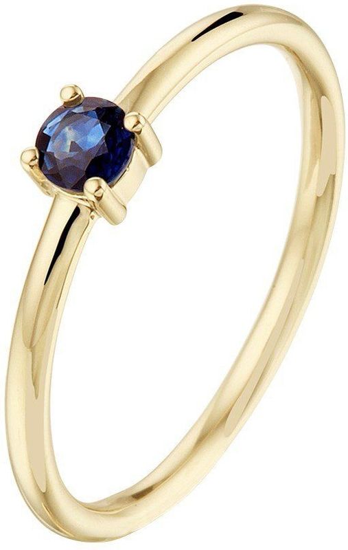 Ring Saffier 14K Geelgoud