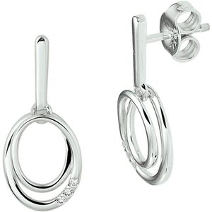 Oorhangers - 14K Witgoud - Diamant 0.04ct - H SI - 4105431