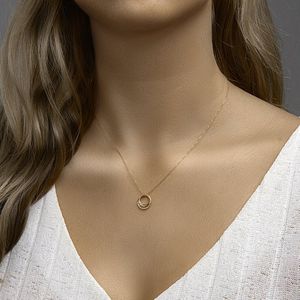 hanger rond diamant 0.04ct h si 14K geelgoud 4022851