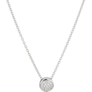 collier rond zirkonia zilver gerhodineerd 1333004