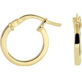 Oorringen - Zilgold - Geel met Zilverkern - Vierkante Buis - 1,6 mm