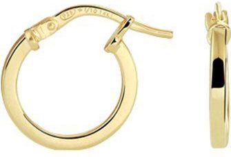 Oorringen - Zilgold - Geel met Zilverkern - Vierkante Buis - 1,6 mm