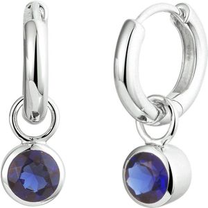 klapoorringen synth. saffier zilver gerhodineerd 1333220