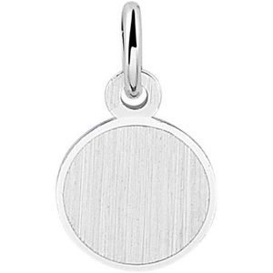 Zilveren Hanger - Ronde Hanger - 7 mm - Mat Afgewerkt - Gediamanteerde Afwerking