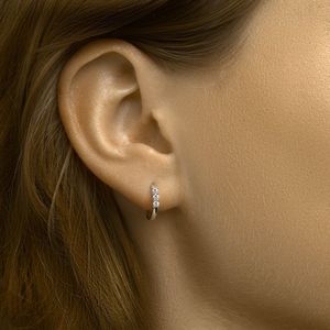 klapoorringen diamant 0.18ct (2x 0.09ct) h si 14K witgoud 4105590