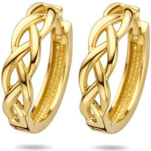 Klapoorringen - Schakel - 14K Geelgoud - 14.5x4mm