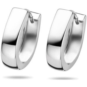 Klapoorringen - 14K Witgoud - 12x4mm
