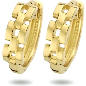 klapoorringen schakelmotief 14K geelgoud 4023777