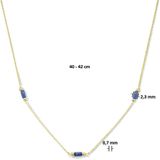Collier - Lapis - 14K Geelgouden Collier - 40 - 42 Cm - Dames