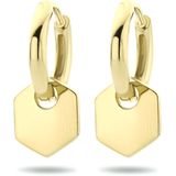 Klapoorringen - Zeshoek - Zilver - Verguld - 12.5 mm