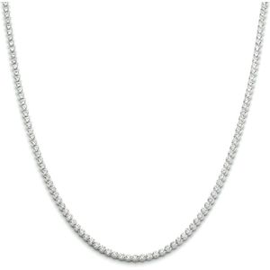 collier zirkonia 2,5 mm 42 + 3 cm zilver gerhodineerd 1334313