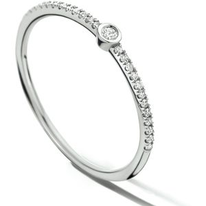 Ring - Witgoud - Diamant 0.102ct H Si - Gepolijst