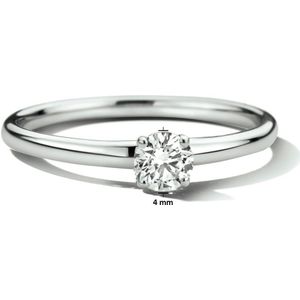 Ring - Lab Grown Diamant - 0.25ct - H SI - 14K Wit - Palladium