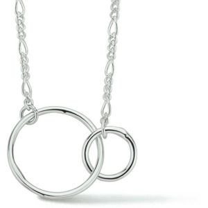 collier rondjes 41 + 4 cm zilver gerhodineerd 1334366