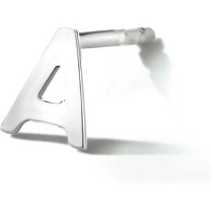 oorsteker letter zilver gerhodineerd 1334394