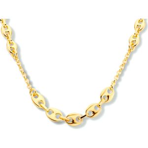 Schitterende Goudkleurige Dames Collier met Grote Schakels