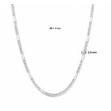 Collier - Valkenoog - Zilver - Gerhodineerd - 40 + 4 cm