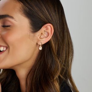 Oorhangers Morganiet En Diamant 0.23ct (2x0.115ct) H Si Brisur Haak Halo