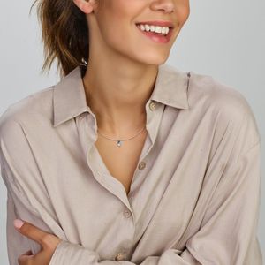 Hanger London Blue Topaas, Blauw Topaas En Diamant 0.010ct H P1