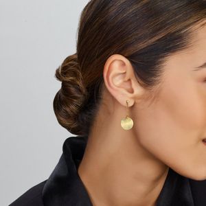 Oorhangers - Gediamanteerd - Geelgoud op 925 Zilver - 5.8 cm Hoogte