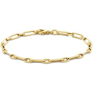 armband paperclip vierkante buis 3,5 mm 19,5 cm 14K geelgoud 4025204