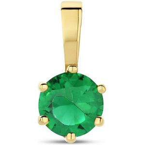 Hanger - Geelgoud - 14K - Geboortesteen Zirkonia - 9x4.2mm