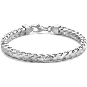 zilver wit armband geslepen gourmette 5,6 mm 1021763 21 cm