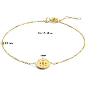armband kompas 16 - 17 - 18 cm 14K geelgoud 4026053