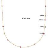 Collier - Toermalijn - 14K Geelgouden Sieraad - Draaglengtes 40 42 44 Cm