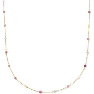 Collier - Toermalijn - 14K Geelgouden Sieraad - Draaglengtes 40 42 44 Cm