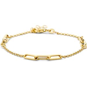 armband jasseron en paperclip 3,5mm 17 + 3 cm 14K geelgoud 4026139