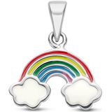 zilver gerhodineerd hanger regenboog 1336208