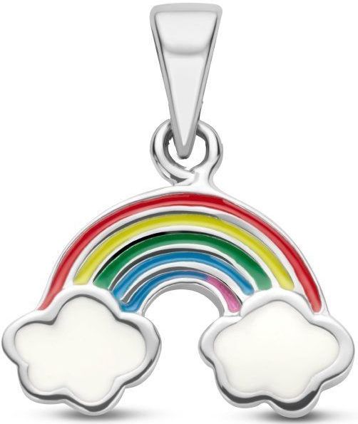 zilver gerhodineerd hanger regenboog 1336208