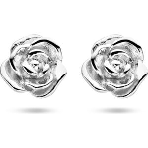 Gerhodineerd - Oorknoppen - Zilver - Roos - 8 mm