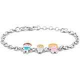 Zilver Gerhodineerd Armband Vader, Moeder En Dochter 1336521