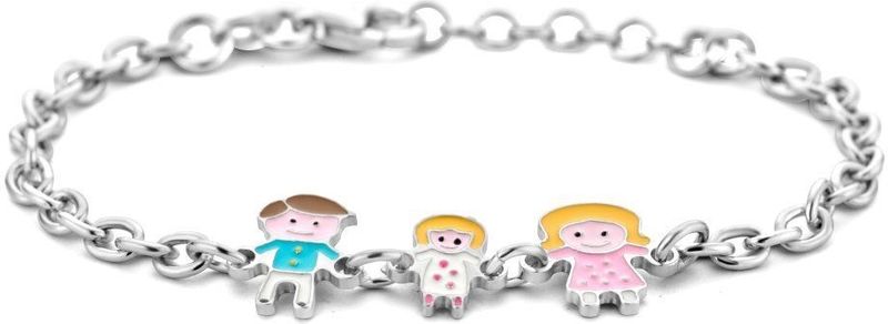 Zilver Gerhodineerd Armband Vader, Moeder En Dochter 1336521