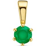 Hanger - Groen Agaat - 14K Geelgoud