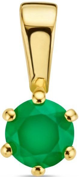 Hanger - Groen Agaat - 14K Geelgoud