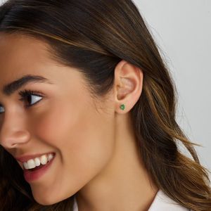oorknoppen groen agaat 14K geelgoud 4027014