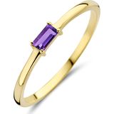 Ring - Amethist - 14K Geelgouden Ring - 2.5 mm - Dames