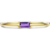 Ring - Amethist - 14K Geelgouden Ring - 2.5 mm - Dames
