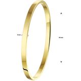 Bangle - Geelgoud - Zilverkern - Scharniersluiting - Gepolijst